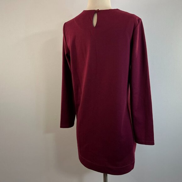 CLEO Women's Burgundy Long Sleeved Dress- Size Medium - Picture 5 of 5